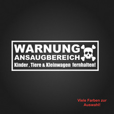 Warnung Ansaugbereich