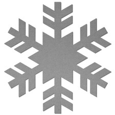 Graue Filz Schneeflocke V1 -