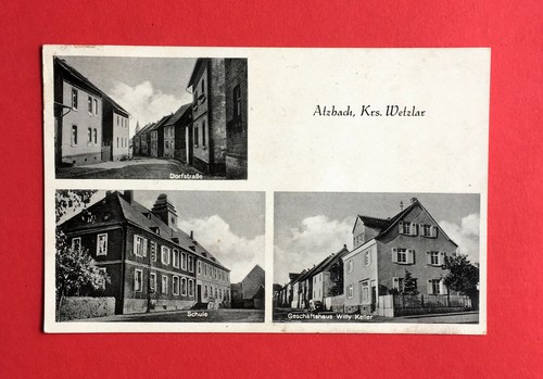 Atzbach kreis wetzlar 1957 - ak,