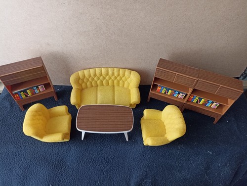 Vintage puppenstube wohnzimmer - puppenstube,