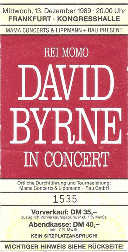 David byrne concert 1989 - ,