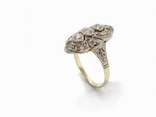 Art Deco Ring 14kt Weißgold
