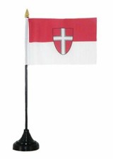 Fahne / Tischflagge Österreich - Wien 10 x 15 cm Tischfahne Flagge