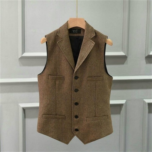 Herren tweed weste revers - herren,