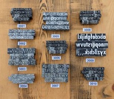 Bleischrift . 1 Set zur Auswahl- Bleisatz Letter Lettern Buchstaben Bleilettern