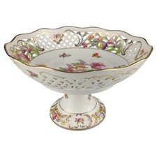 Schale auf Fuß Durchbruchschale Schumann Arzberg Form Dresden Dresdner Blume Emp