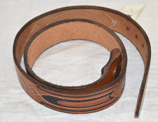 Toller Vintage Ledergürtel Westerngürtel Made in USA Kirschbraun *Unbenutzt*