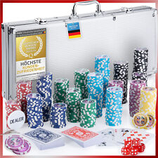 Profi Pokerkoffer Pokerset mit Poker-Chips & Karten Pokerdeck 12g Metallkern uvm
