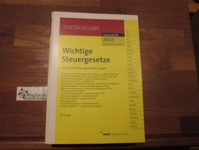 Wichtige Steuergesetze; Teil