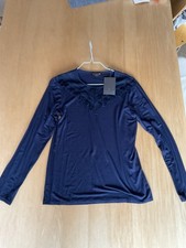 Langarm Shirt Dunkelblau mit