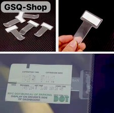 2x PKW KFZ Plakette Park Schein Ticket Halter Set zum aufkleben auf Frontscheibe