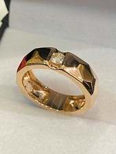 0,25 Cts Runde Brilliant Cut Diamant Herren Hochzeit Band Ring In 750 18K Gold