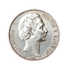 Bayern, Ludwig II., 1 Taler 1871, Vereinstaler, Siegestaler, Silber, ca. 18,5g