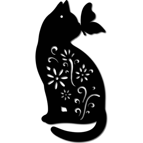 Katze wandbehang silhouette - wandbehang,