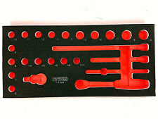 KS TOOLS 1/3 Systemeinlage für 3/8" Steckschlüssel-Satz  Werkzeugwagen Einlage 