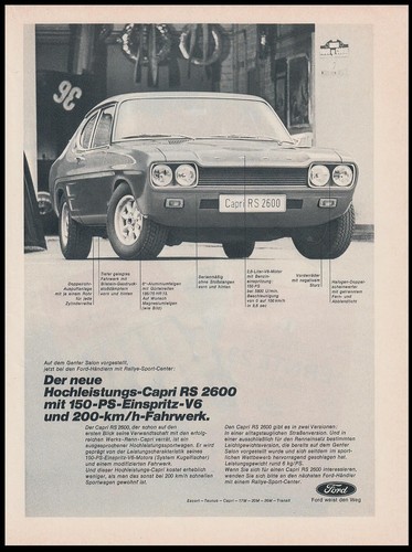 Ford capri 2600 reklame - ford,