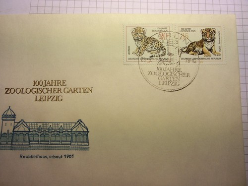 Ddr fdc leipziger zoo tiere - ddr,