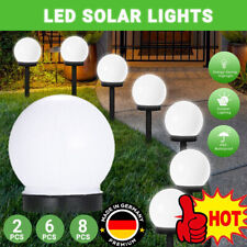 6-8 Set LED Solar Leuchten Garten Beleuchtung Außen Kugel Lampen Terrassen