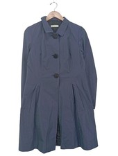 RENé LEZARD bodenlanger Mantel Damen Mantel Gr. DE 38 hellgrau Glanz-Optik