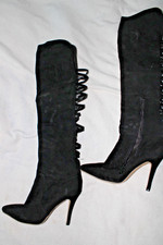 Schwarze hohe Stiefel, Gr. 43