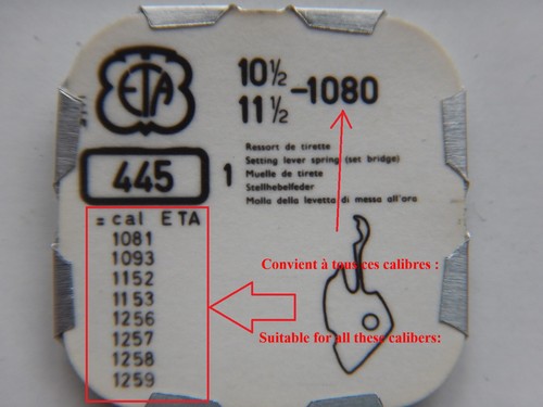 Eta zugfeder cal - eta, 1080