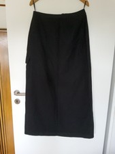 schicker langer Waist Wollrock PUBLIC dunkel schokobraun Gr. 42 37% Merinowolle