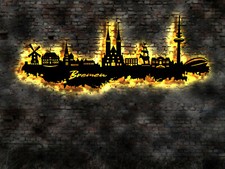 3D LED Deko Bremen Wandtattoo