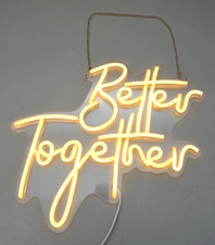 Ulalaza "Better Together" LED-Neonschild-Nachtlicht USB 5V für Wand, Party, Deko