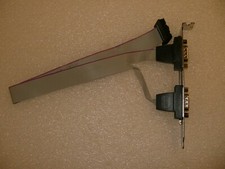 2-fach COM-Port Slotblech - Slotblende - Bracket (Pfostenstecker 14-polig)