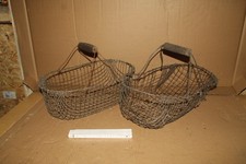 2x alter Drahtkorb mit Henkel