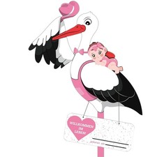 Klapperstorch Baby Holz