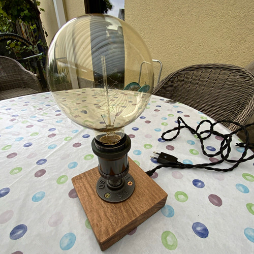 Tischlampe holzsockel große - tischlampe,