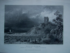 Stahlstich Ruine Sponeck bei Breisach, London, Tombleson & Paternoster Row, 1832