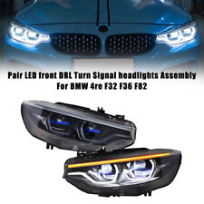 Paar für BMW F32 F36 F82 4er LED Scheinwerfer DRL Sequential Signal Assembly