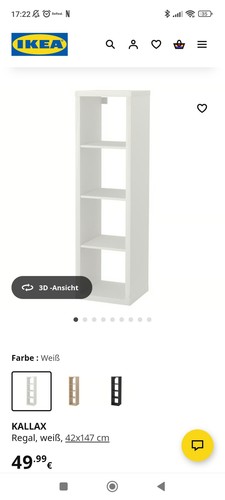 Ikea kallax regal weiß 42x147 - kallax,