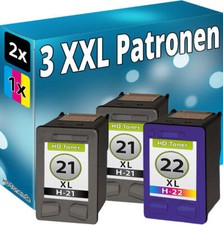DRUCKER PATRONEN für HP 2x 21+22 XL OFFICEJET 4315 4355 J3680 PSC 1410 1415