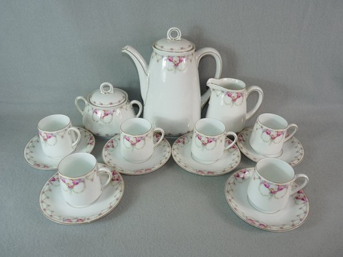 Antik kaffee service - kaffee-service, rosen