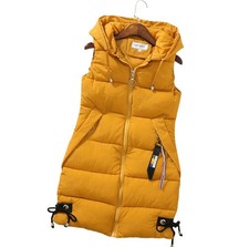 Damen Lange Steppweste: Mit