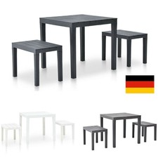 1/2/3 Stücke Kunststoff Balkon Set Bistro Gartenmöbel Sitzgruppe wetterfest DE