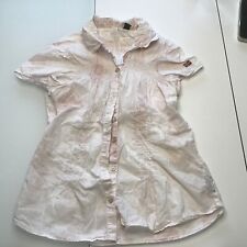 Napapijri Damen Bluse Kurzärmelig Gr. M Rosa Mit Muster