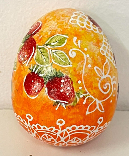 Osterei keramik orange - osterei,