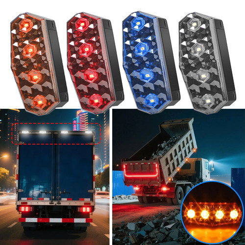 Led solar warnleuchte - 4x,