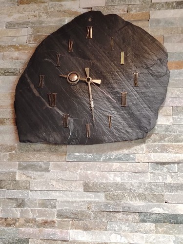 Wanduhr naturstein natur - wanduhr,