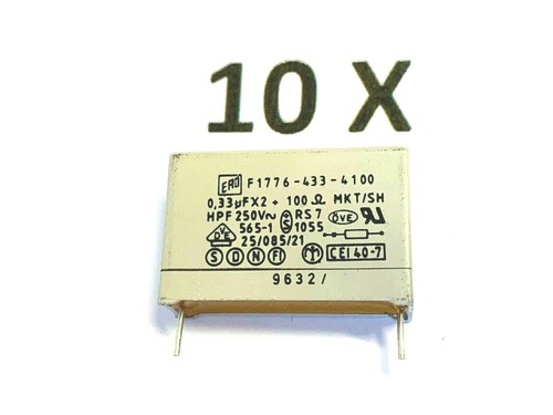 33uf 100ω rc glied - 0,33uf, +100Ω,