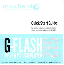Quick Start Guide Englisch für Maxfield G-Flash 512 MP3-Player 
