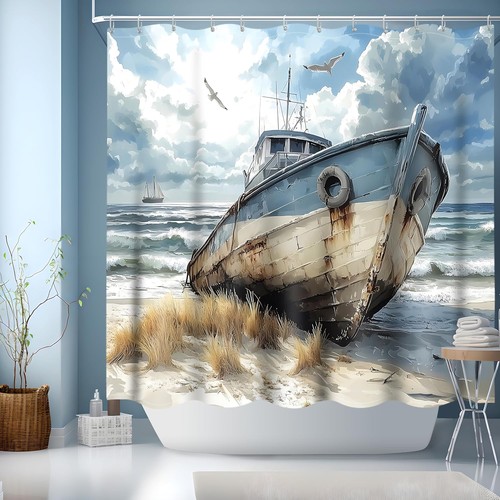 Duschvorhang ozean maritim - duschvorhang,