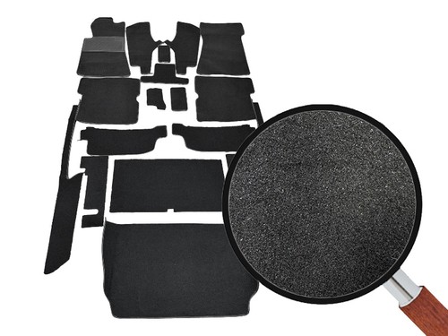 Velours teppichsatz schwarz - velours,
