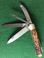 " HASE " ALTES JAGDTASCHENMESSER 5 TEILIG  Taschenmesser Erhaltungszustand Topp