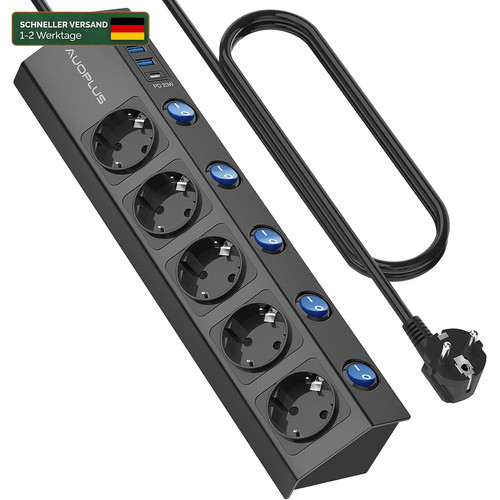 Steckdosenleiste fach - steckdosenleiste, 5-fach