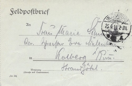763591 feldpostblg 1 - 763591), wk